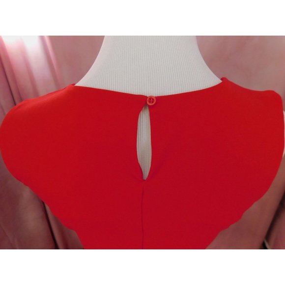 CALVIN Klein Blouse Women XS Red Sleeveless Career Top - Picture 5 of 9